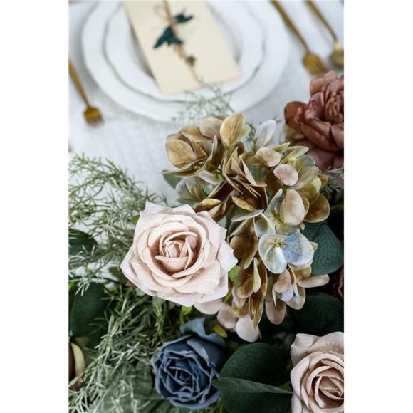 Artificial Flowers Combo Box Set Gradient Color Flower Leaf w/ Stems DIY Wedding - Picture 4 of 6